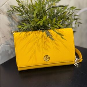 Tory Burch mustard small cross body bag